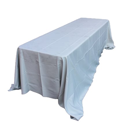 Atlas Commercial Products 90" x 156" Polyester Tablecloth, Gray PY-90x156-11